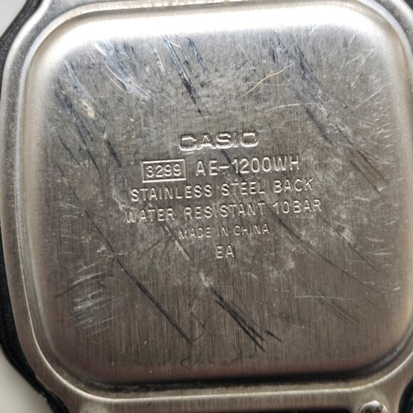 Men Casio Watch 3299 Ae-1200wh Digital 48 Cities World Time 5 Alarm Black Band - Picture 4 of 4